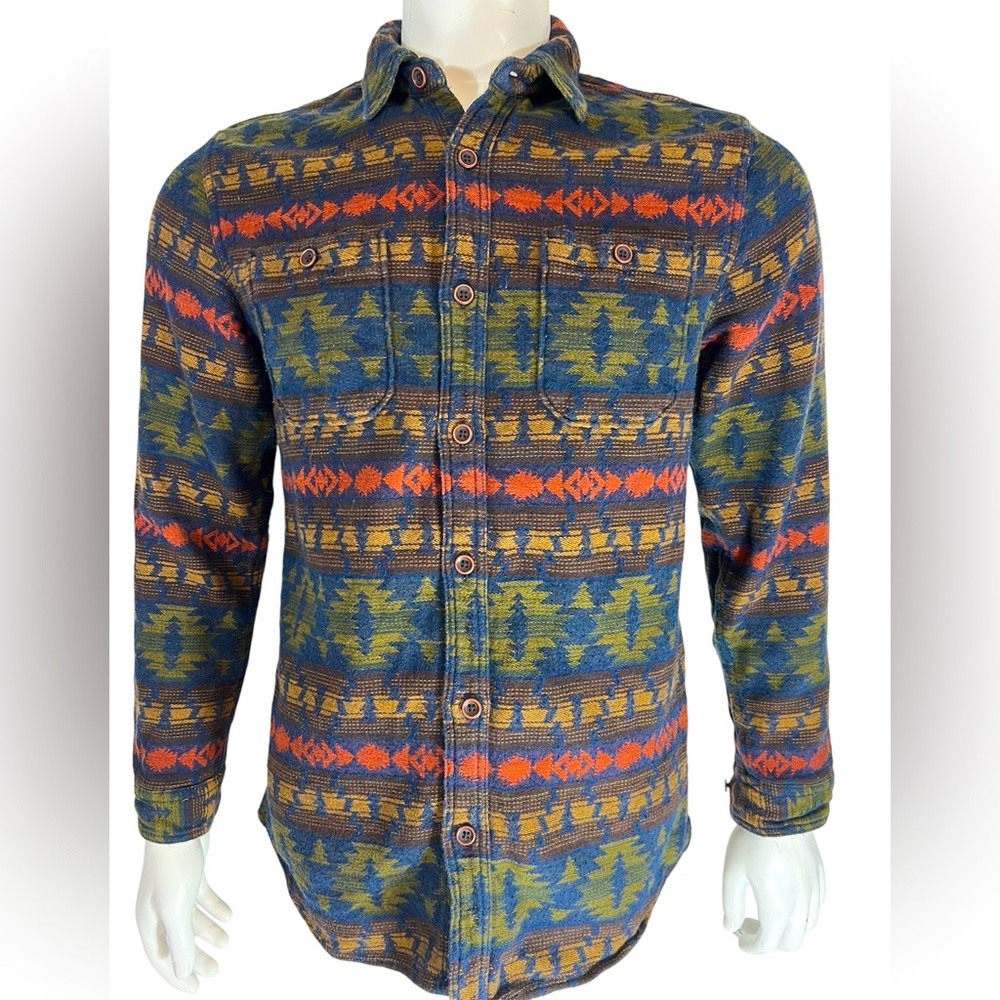 Men's Multicolor Patterned Shirt Azteca Vintage Size S